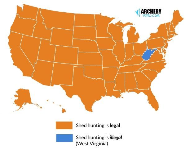 us map - shed hunting legal