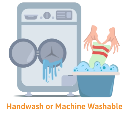 handwash or machine washable